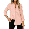 Fantaslook Striped Button Down Shirts for Women Classic Long Sleeve Collared Office Work Blouses Tops