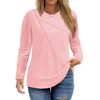 Fantaslook Women Plus Size Tops Pleated Crewneck Long Sleeve Shirts Dressy Casual Blouses Fall Tunic Tops
