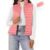 Fantaslook Womens Duck Down Puffer Vest Packable Quilted Sleeveless Stand Collar Zip Up Water-Resistant Coat Outerwear Winter Vests with Pockets
