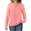 Fantaslook V Neck Sweatshirts for Women Pullover Long Sleeve Shirts Tunic Fall Tops Casual Lightweight Sweatshirts