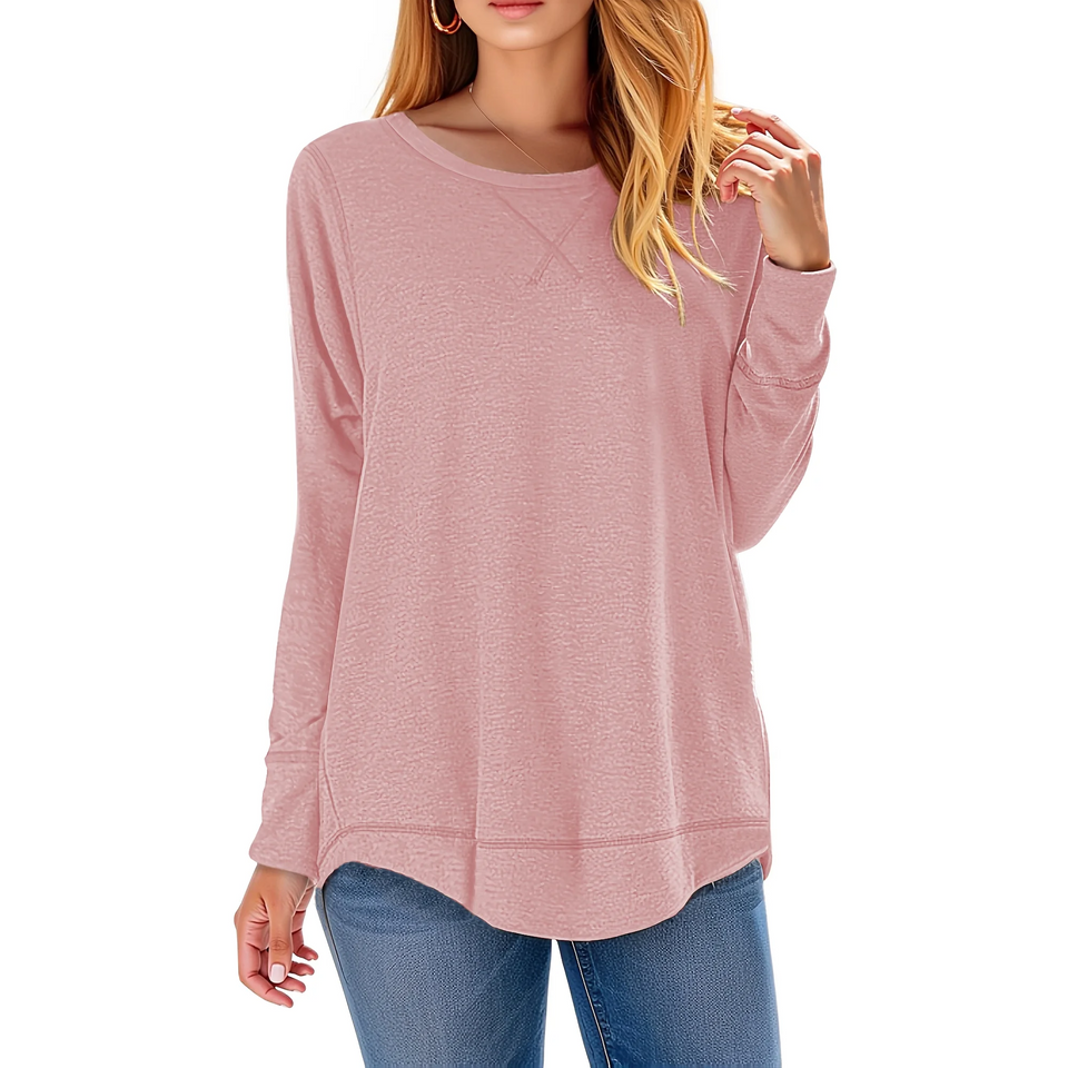 Fantaslook Womens Fall Tops Long Sleeve Shirts Casual Tunic Top Basic T Shirts Tees