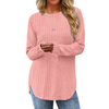 Fantaslook Long Sleeve Shirts for Women Casual Tunic Tops Dressy Crew Neck Pullover Fall Lightweight Sweaters for Women-2