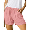 Fantaslook Womens Casual Shorts Elastic Waist Drawstring Shorts Pants with Pockets Summer Beach Floral Shorts