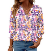 Fantaslook 3/4 Sleeve Womens Tops Dressy Casual Blouses V Neck Work Shirts Trendy Tops with Smocked Cuffs