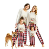 FANTASLOOK CHRISTMAS PAJAMAS SETS FOR FAMILY LONG SLEEVE TOPS AND PLAID PANTS HOLIDAY COUPLES LOUNGE SETS CASUAL FESTIVAL OUTFITS-Pet