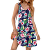 Fantaslook Summer Dresses for Women Casual V Neck Sleeveless Sundresses Floral Beach Short Dress with Pockets
