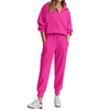Fantaslook Womens 2 Piece Outfits Long Sleeve Half Zip Sweatsuits with Pockets Pullover Lounge Set