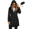Rosvigor Womens Lightweight Raincoat Waterproof Jackets Woman Long Windbreaker Hooded Jacket with Pockets