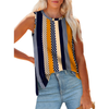 Fantaslook Womens Tank Tops Crewneck Casual Summer Side Split Sleeveless Shirts Floral Blouses