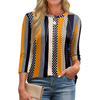 Fantaslook Womens Plus Size Tops 3/4 Sleeve Pleated Dressy Blouses Crew Neck Casual Tunic Tops Summer Shirts