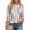 Fantaslook Womens Plus Size Tops 3/4 Sleeve Pleated Dressy Blouses Crew Neck Casual Tunic Tops Summer Shirts