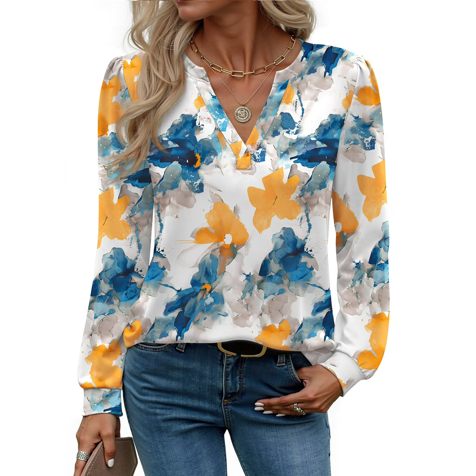 Fantaslook Womens Tops Long Sleeve V Neck Blouses Business Casual Shirts Fall Fashion Dressy Tops