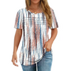 Fantaslook Women Blouses Dressy Casual Summer Short Sleeve Shirts Crew Neck Pleated Tunic Tops