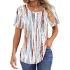 Fantaslook Blouses for Women Pleated Short Sleeve Tunic Tops Dressy Casual Summer Shirts