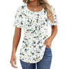 Fantaslook Blouses for Women Pleated Short Sleeve Tunic Tops Dressy Casual Summer Shirts