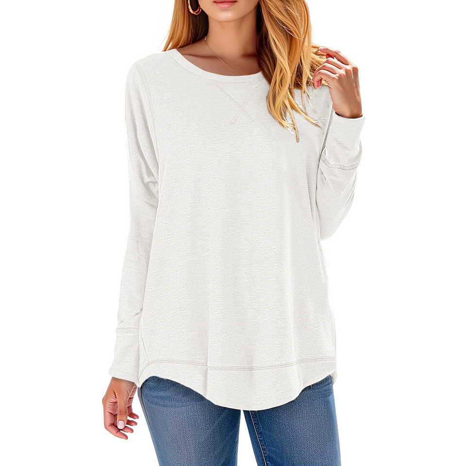 Fantaslook Womens Fall Tops Long Sleeve Shirts Casual Tunic Top Basic T Shirts Tees