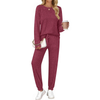 Fantaslook Two Piece Sets for Women Lounge Sets Casual Long Sleeve Tops and Long Pants Vacation Travel Fall Outfits Pajama Sets