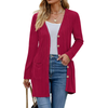 Fantaslook Fall Cardigan for Women Long Sleeve Open Front Cardigan Casual Button Down Coat with Pockets