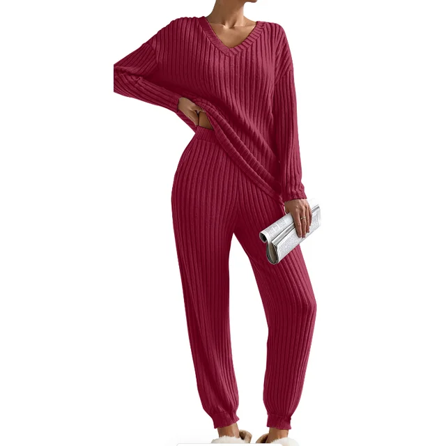 Fantaslook Womens Pajamas Sets Long Sleeve Shirts and Drawstring Pants With Pockets Two Piece Lounge Sets Fall Oufits
