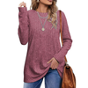 Fantaslook Long Sleeve Shirts for Women Crew Neck Casual Tunic Tops Lightweight Pullover
