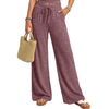 Fantaslook Womens Wide Leg Pants High Waist Drawstring Casual Lounge Pant Soft Stretchy Flowy Palazzo Pants with Pockets for Daily Work Travel