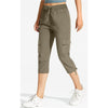 Rosvigor Womens Cargo Capris Lightweight Hiking Pants Outdoor Athletic Quick Dry Travel Pants with Pockets