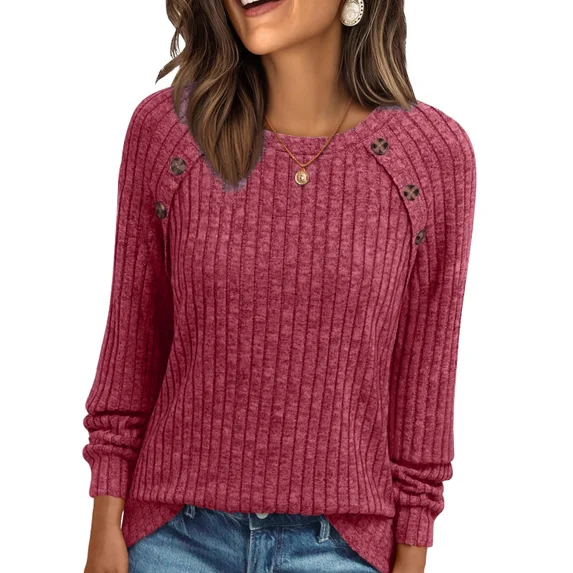 Fantaslook Womens Long Sleeve Shirts Casual Tunic Tops Work Dressy Blouses Fall Sweaters