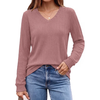 Fantaslook Long Sleeve Shirts for Women V Neck Dressy Casual Tops Lightweight Tunic Pullover Fall Work Outfits
