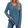 Fantaslook Long Sleeve Shirts for Women V Neck Lightweight Sweaters Casual Fall Tunic Tops Fashion Spring Clothes