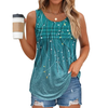 Fantaslook Pleated Tank Tops for Women Dressy Casual Sleeveless Blouses Floral Summer Tops