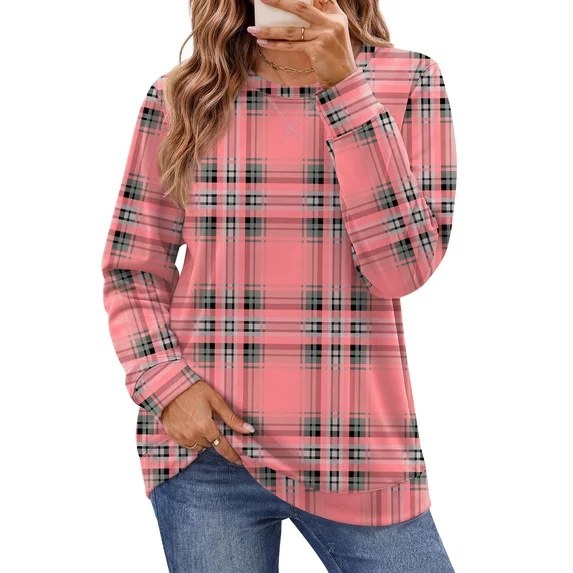Fantaslook Pullover Sweatshirts for Women Crewneck Long Sleeve Shirts Casual Tunic Tops Fall Clothes