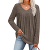 Fantaslook Long Sleeve Shirts for Women V Neck Lightweight Sweaters Casual Fall Tunic Tops Fashion Spring Clothes