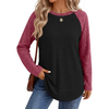Fantaslook Color Block Long Sleeve Shirts for Women Lightweight Fall Sweaters Dressy Casual Tunic Tops