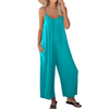 Fantaslook Jumpsuits for Women Casual Sleeveless Spaghetti Strap Rompers Boho Wide Leg Jumpsuits Overalls Dressy Trendy Outfits Clothes