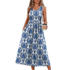 Fantaslook Summer Dresses for Women Sleeveless Casual Long Dress Beach Vacation Sundresses with Pockets