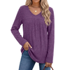 Fantaslook Long Sleeve Shirts for Women V Neck Lightweight Sweaters Casual Fall Tunic Tops Fashion Spring Clothes
