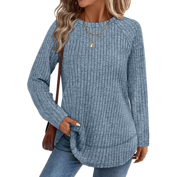 Fantaslook Long Sleeve Shirts for Women Lightweight Fall Sweaters Dressy Casual Tunic Tops