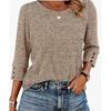Fantaslook Womens 3/4 Sleeve Shirts with Buttons Dressy Casual Blouses Tunic Tops Fall Clothes