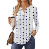 Fantaslook V Neck Henley Blouses for Women Dressy Fall Tops Long Sleeve Shirts Fashion Clothes