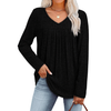 Fantaslook Long Sleeve Shirts for Women V Neck Lightweight Sweaters Casual Fall Tunic Tops Fashion Spring Clothes