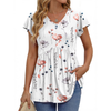 Fantaslook Womens Tops V Neck Short Sleeve Summer Shirts Babydoll Peplum Tops Tunic Dressy Casual Blouses