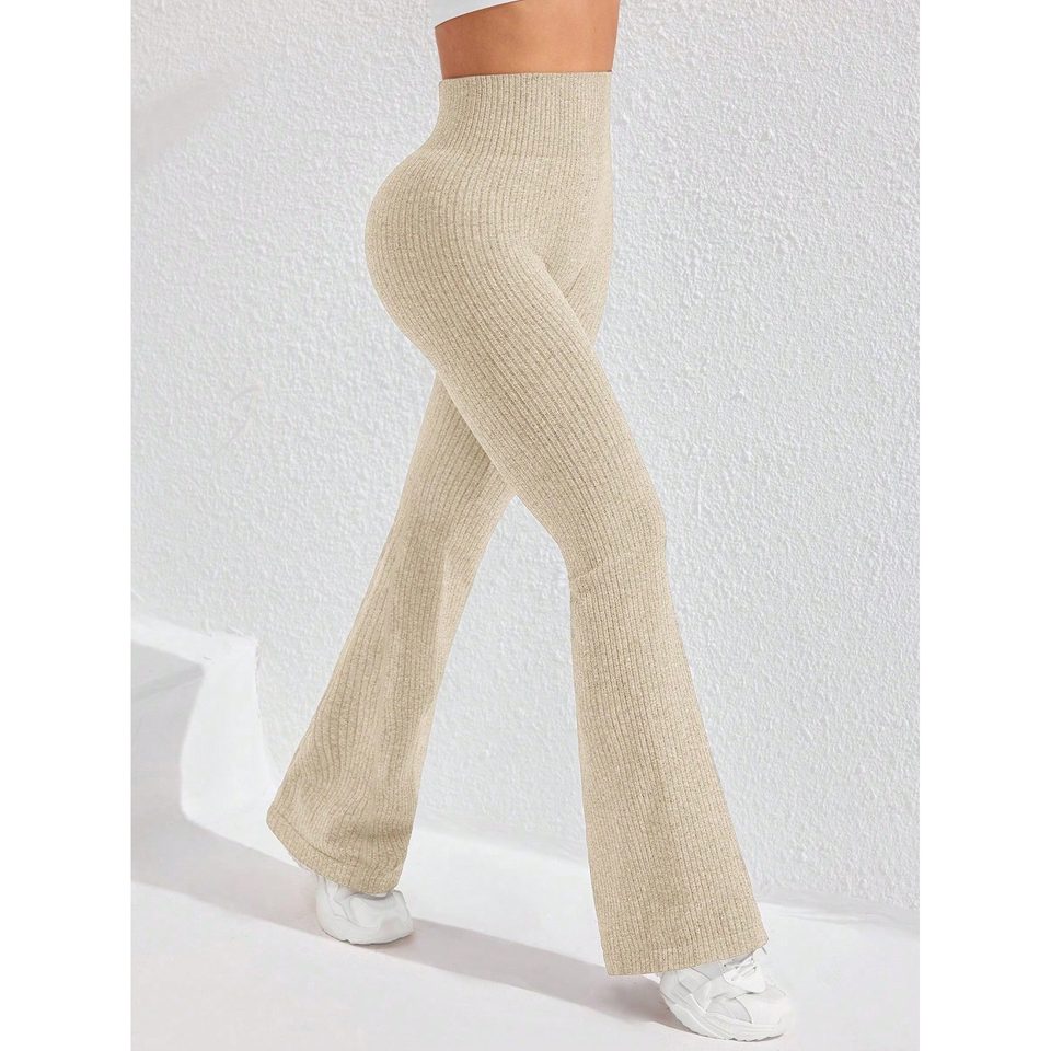 Fantaslook Flare Leggings for Women Sweater High Waist Yoga Pants Tummy Control Workout Pants