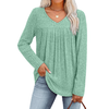 Fantaslook Long Sleeve Shirts for Women V Neck Lightweight Sweaters Casual Fall Tunic Tops Fashion Spring Clothes