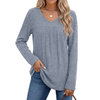 Fantaslook Long Sleeve Shirts for Women V Neck Lightweight Sweaters Casual Fall Tunic Tops Fashion Spring Clothes