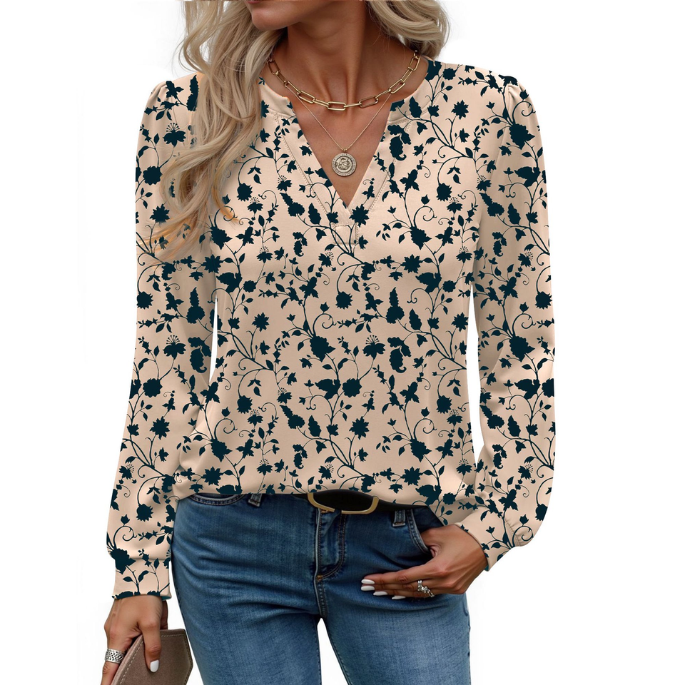 Fantaslook Womens Tops Long Sleeve V Neck Blouses Business Casual Shirts Fall Fashion Dressy Tops