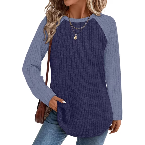 Fantaslook Long Sleeve Shirts for Women Lightweight Fall Sweaters Dressy Casual Tunic Tops