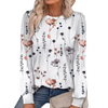Fantaslook Plus Size Womens Long Sleeve Shirts Fall Tunic Tops Casual Crewneck Floral Blouses