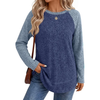 Fantaslook Color Block Long Sleeve Shirts for Women Lightweight Fall Sweaters Dressy Casual Tunic Tops
