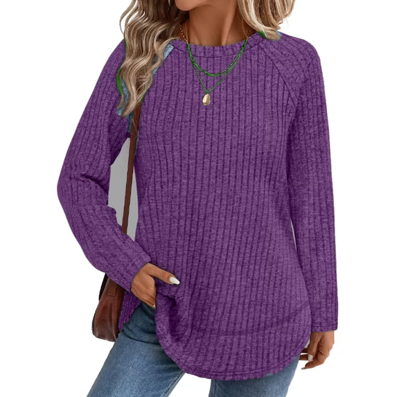Fantaslook Long Sleeve Shirts for Women Lightweight Fall Sweaters Dressy Casual Tunic Tops