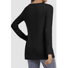 Fantaslook V Neck T Shirts for Women Long Sleeve Tops Solid Color Tee Casual Shirts